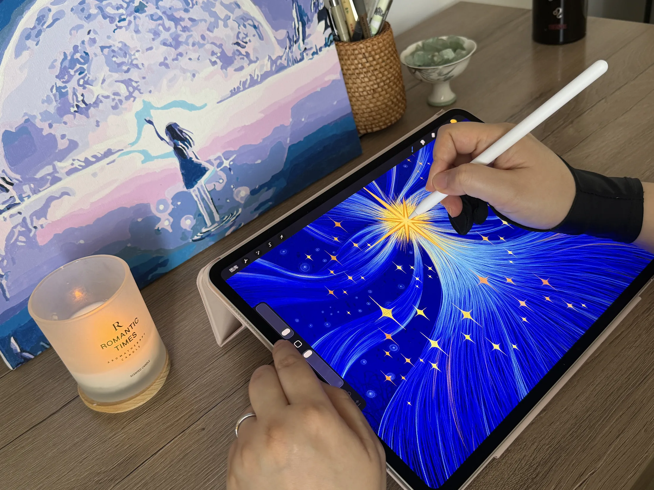 Digital illustration in progress