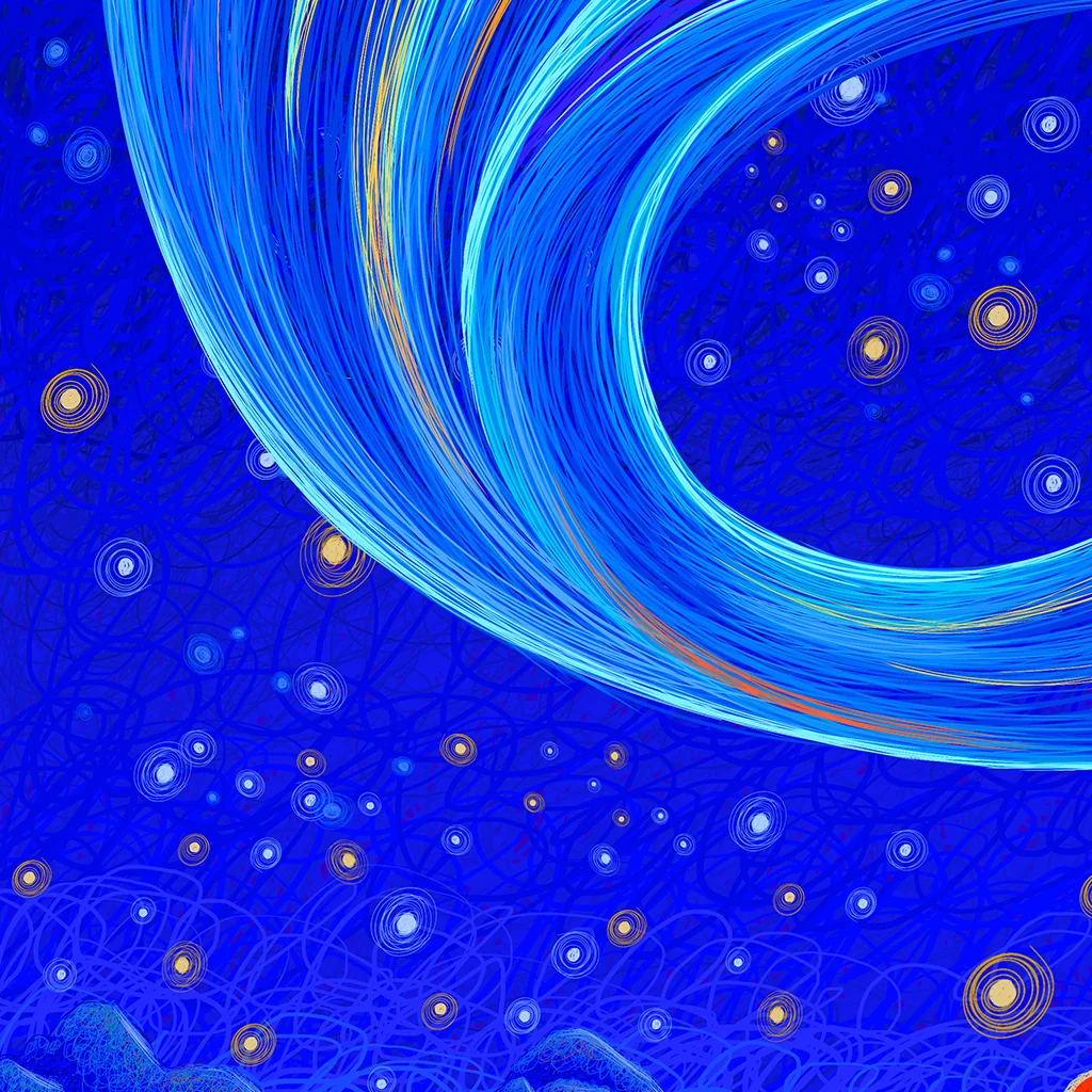 Detail view of Sleigh Night Flow