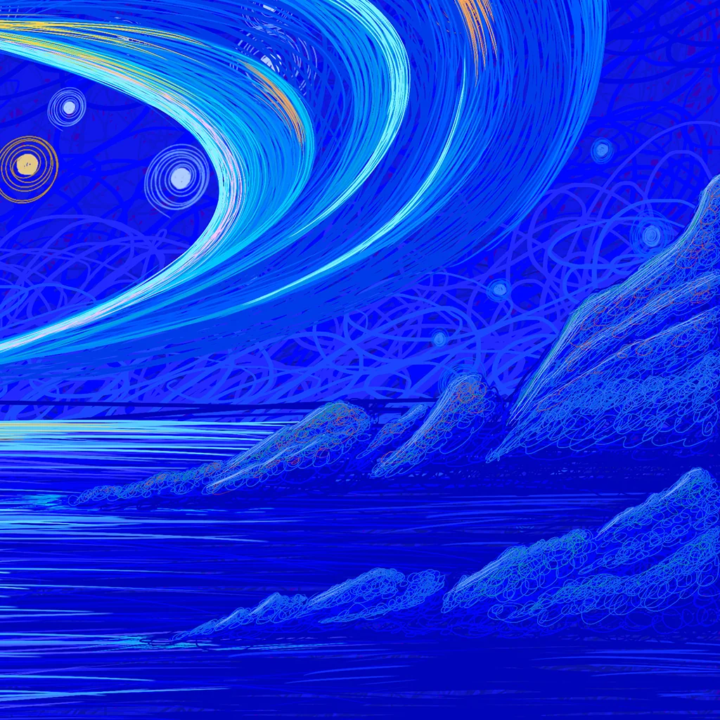 Detail view of Sleigh Night Flow