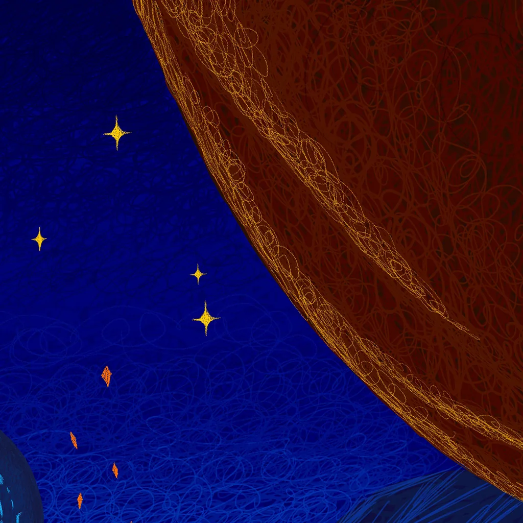 Detail view of Cozy Tent Campfire Night