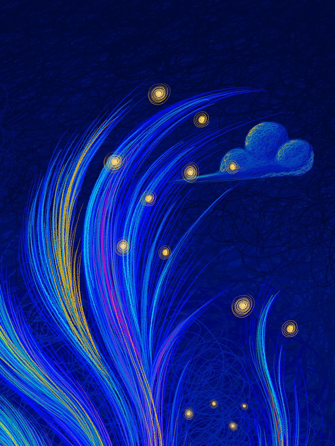 Detail view of Drifting Plume